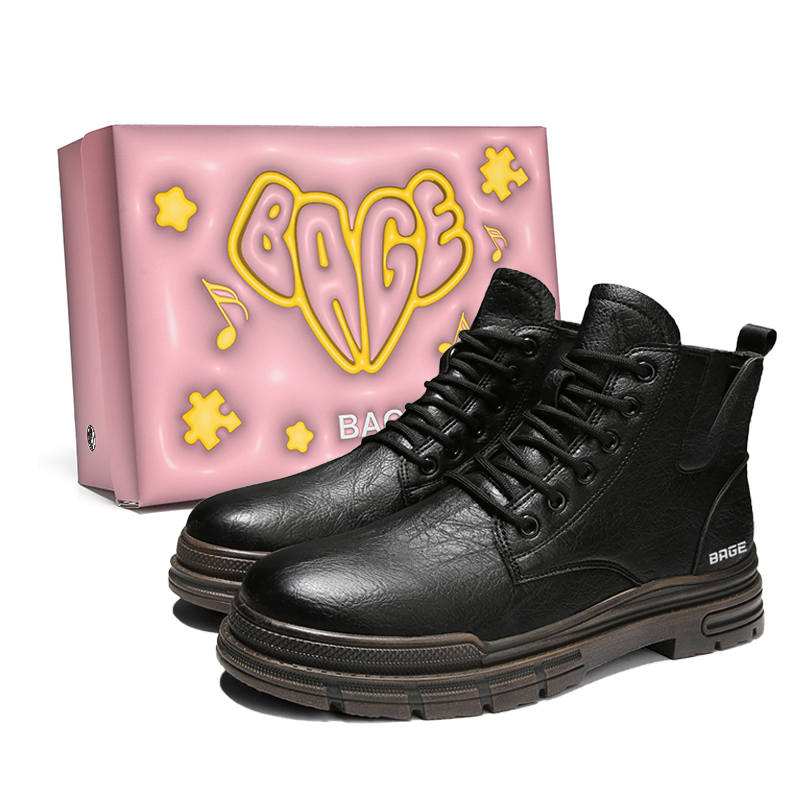 BAGE BAGE Short Combat Boots Men's Black