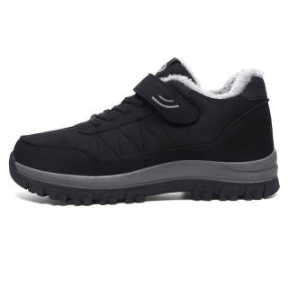 SMDXDMS Fleece Lined Fashion Versatile Slip Resistant Thermal Mid top Casual Shoes Unisex