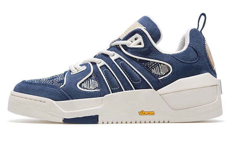 Palladium Pallaslam BB Ate Textile, Leather Slip Resistant Abrasion Resistant Low top Casual Shoes Men's Blue White