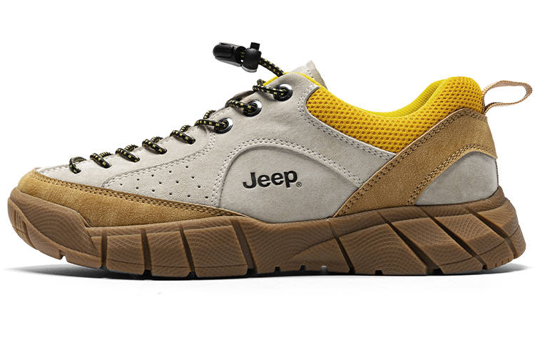 Jeep Mountaineering Hiking Low top Casual Shoes Women's Gray Yellow