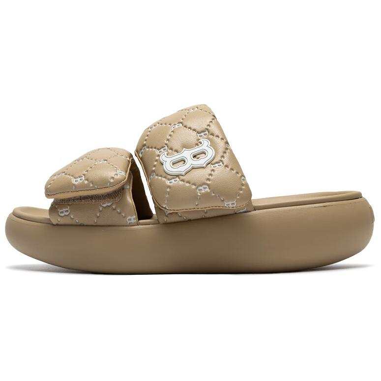 MLB MLB Slipper Crystal Antibacterial Slide Slippers Unisex Light Camel