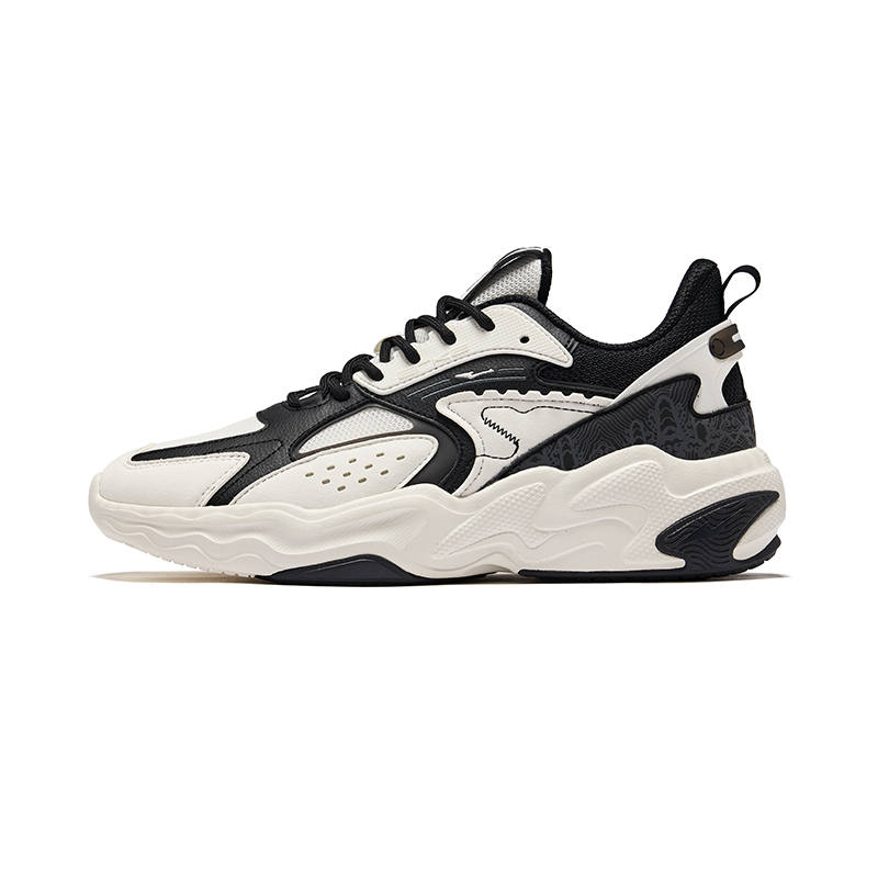 Erke Cushioning Slip Resistant Coverage Low top Casual Shoes Men's White Black