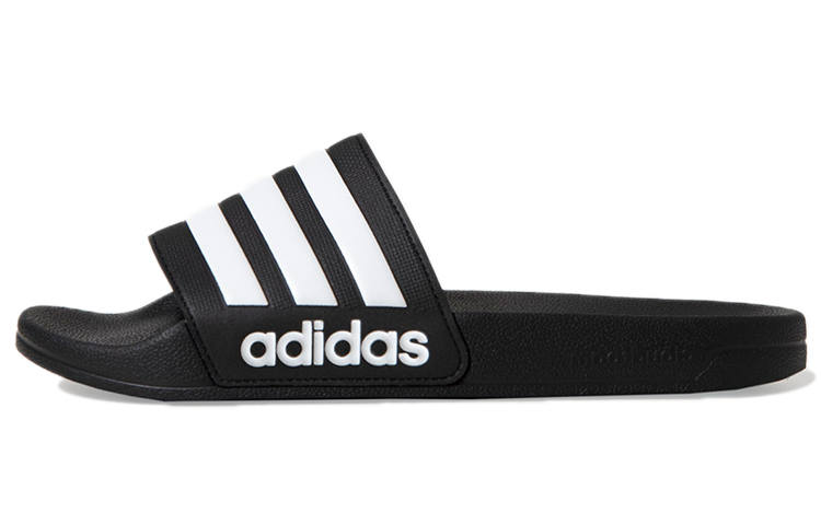 Adidas Adidas ADILETTE SHOWER Comfortable Rubber Sole Slide Slippers Unisex Black White