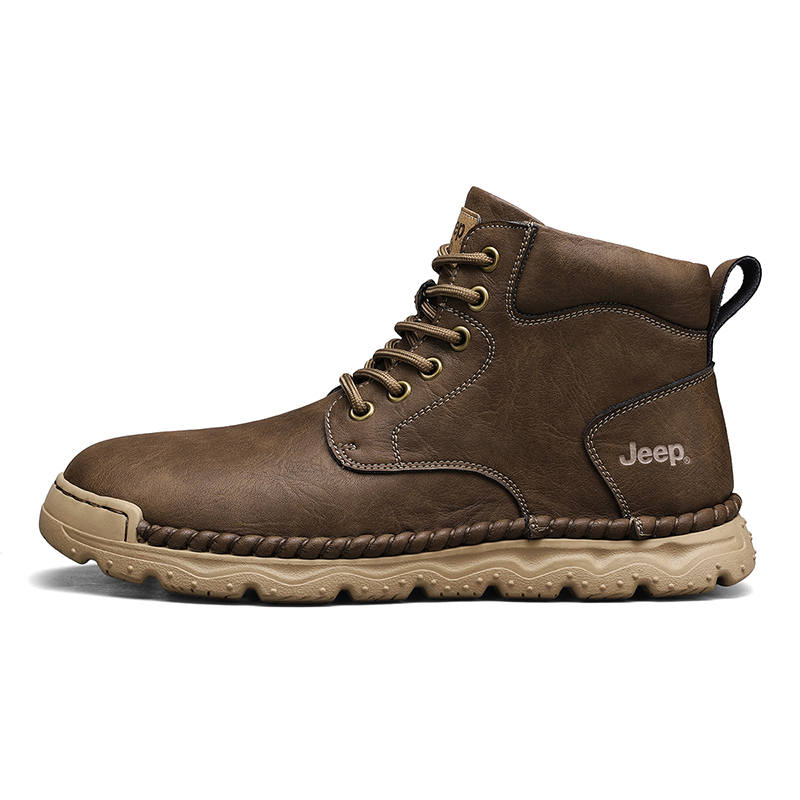 Jeep Jeep Fall New Arrival Vintage Work Boots Short High Top Combat Boots Men's