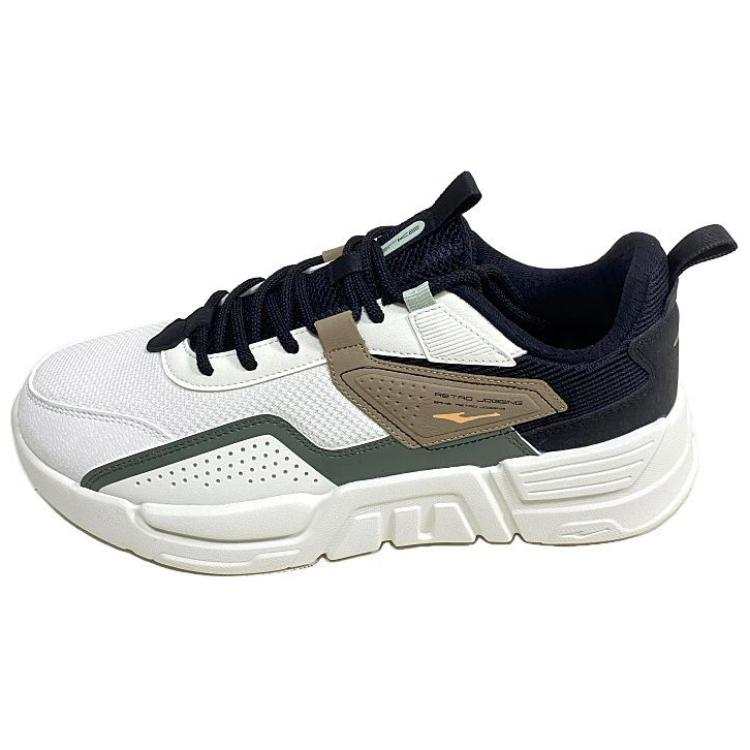 Erke Sports Life Collection Slip Resistant Lightweight Non slip Lightweight Low top Casual Shoes Men's White Black