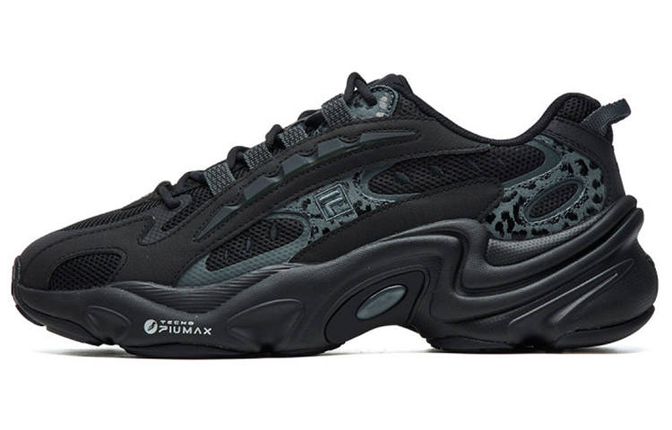 FILA Low Top Running Shoes Leopard Print Black