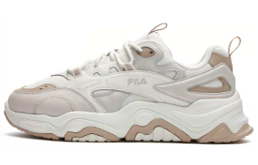 FILA Collina Textile, Synthetic Leather Comfortable Abrasion Resistant Low top Casual Shoes Women's Beige