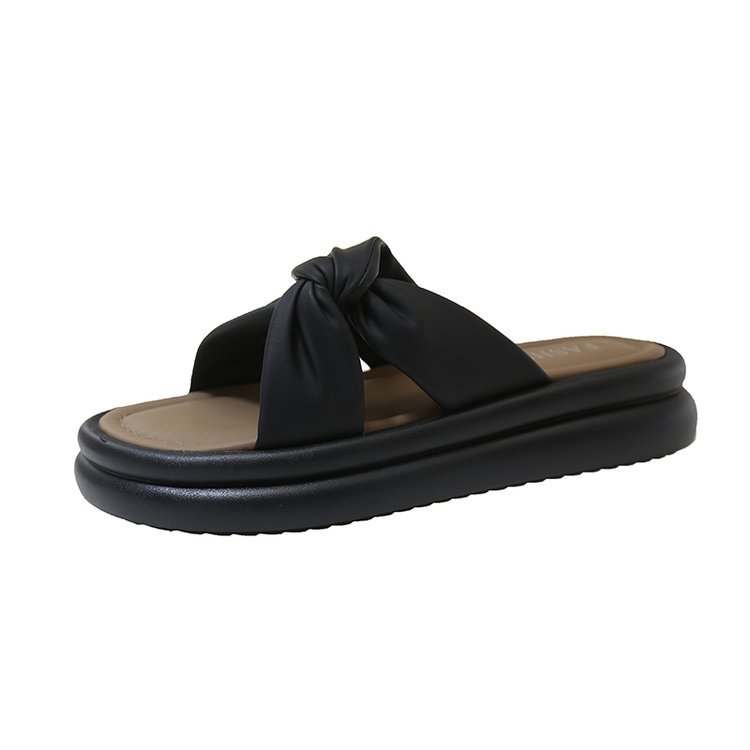 NX DOUGHNUT Abrasion Resistant Quiet Slide Slippers Women's Black
