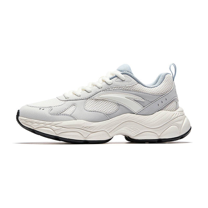Anta Sunlight Slip Resistant, Breathable, Lightweight, Height Increasing Low top Casual Shoes Women's White Blue