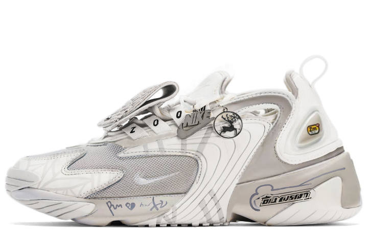 Nike Nike Zoom 2K Da Vinci Custom, Elk Textile, Artificial Leather Cushioning Slip Resistant Cushioning Slip Resistant