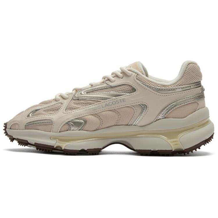 LACOSTE L003 Abrasion Resistant Low top Casual Shoes Men's Beige