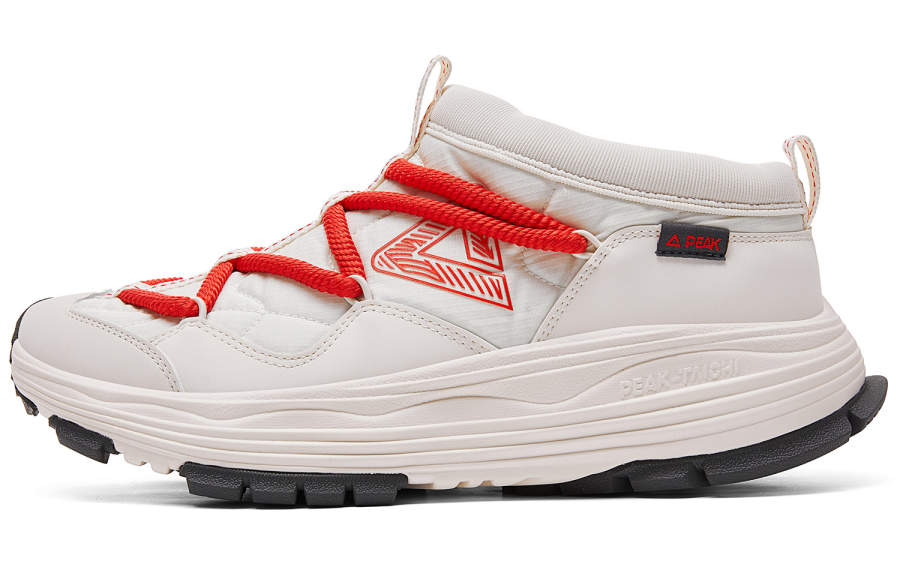 PEAK PEAK Casual Shoes Men's Low Top Canvas White Red