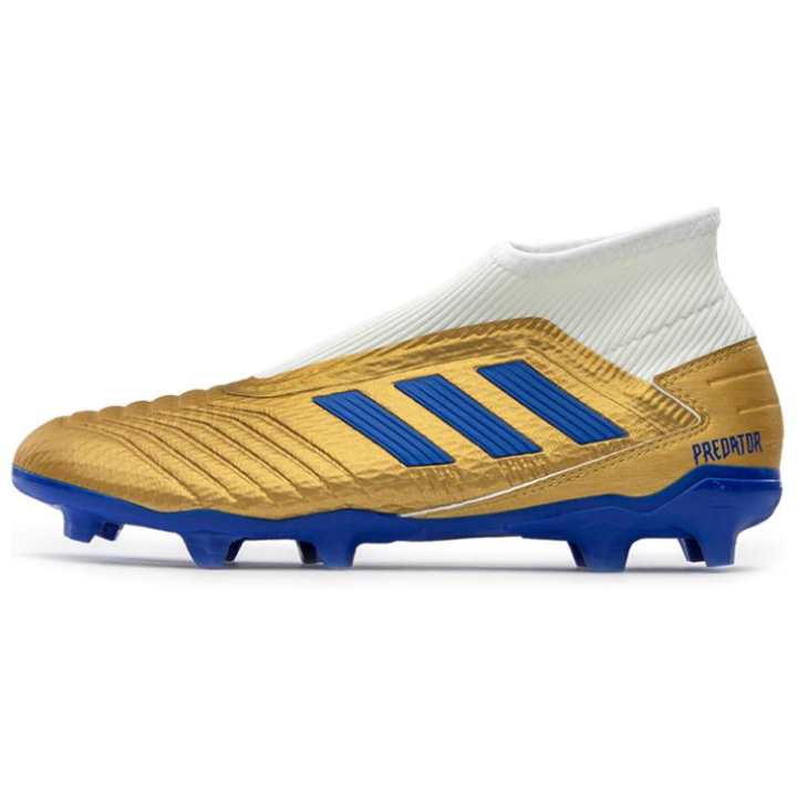 Adidas Adidas Predator 19.3 Comfortable FG Firm Ground Firm Ground Slip Resistant And Breathable Soccer Shoes Men's White Gold
