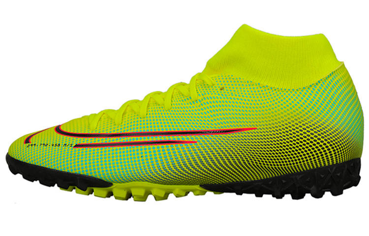 Nike Nike Mercurial Superfly 7 Comfortable TF Turf Abrasion Resistant Abrasion Resistant Soccer Shoes Men's Lemon