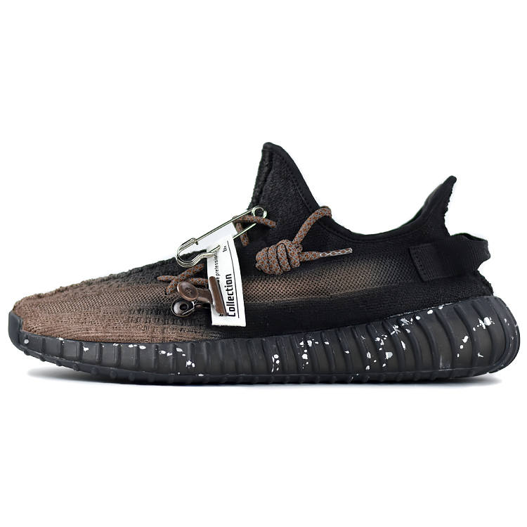 Adidas Originals Yeezy Boost 350 V2 Snake Rubbing Comfortable Slip Resistant Low top Casual Shoes Unisex Black Brown