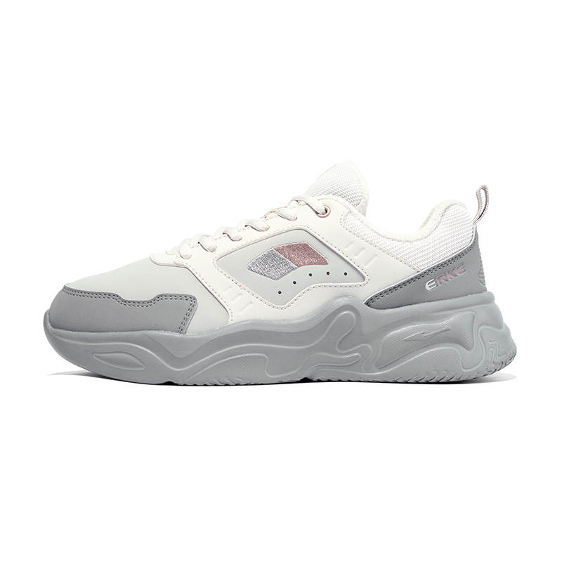 Erke Fleece Lined Comfortable Slip Resistant Abrasion Resistant Low top Casual Shoes Women's Beige Gray