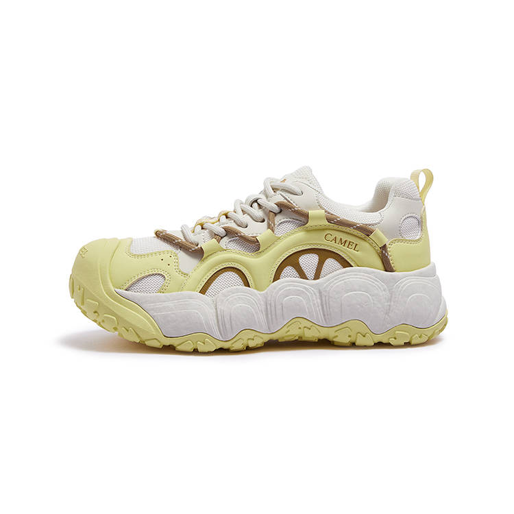 CAMEL Lime Green Height Increasing Casual Shoes Women's