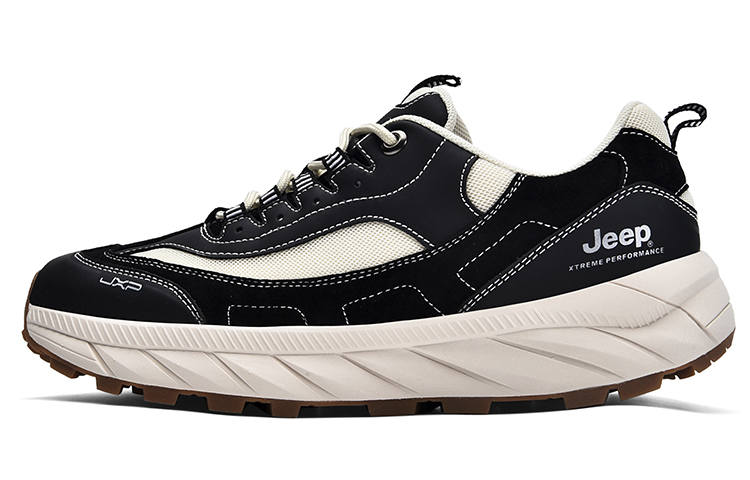Jeep Low top Outdoor Shoes Men's Black White