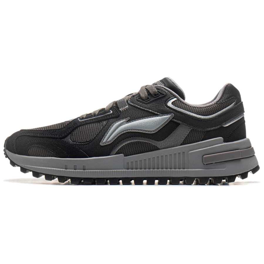 Li-Ning Li Ning Riding The Wind 2.0 Cushioning, Wear Resistant Low top Casual Shoes Men's Black Gray