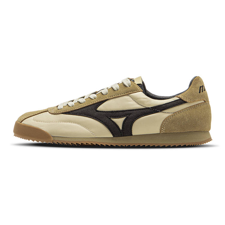 Mizuno LG 60S Trendy Slip Resistant And Breathable Low top Casual Shoes Unisex Apricot Black