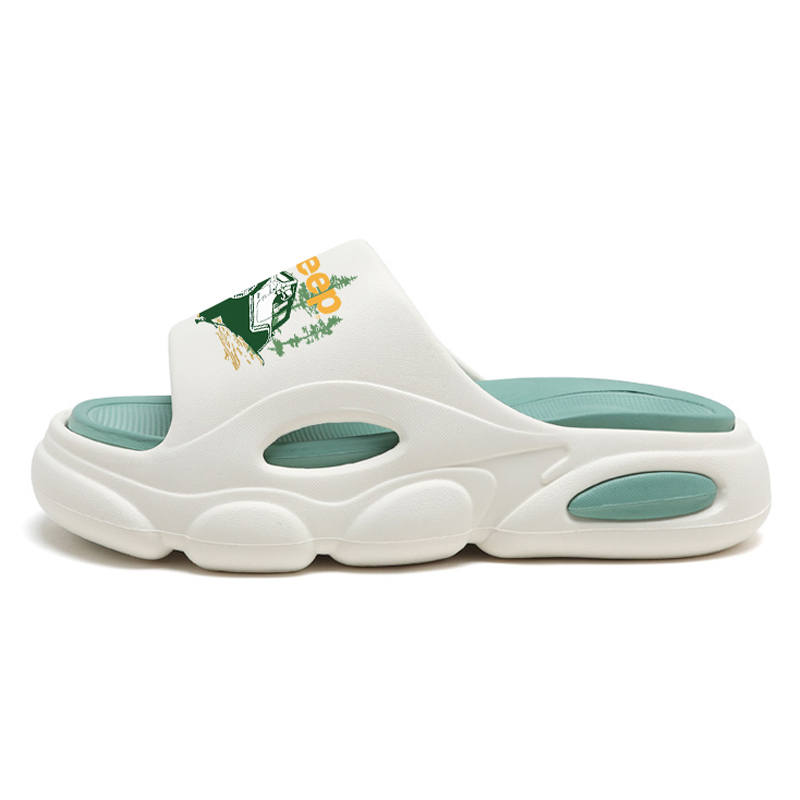 Jeep Outdoor Sports EVA Abrasion Resistant Slide Slippers Unisex White