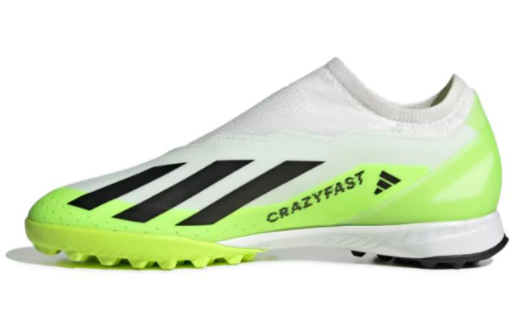 Adidas Adidas X Crazyfast.3 TF Turf Slip Resistant Abrasion Resistant Soccer Shoes Unisex Green Black White