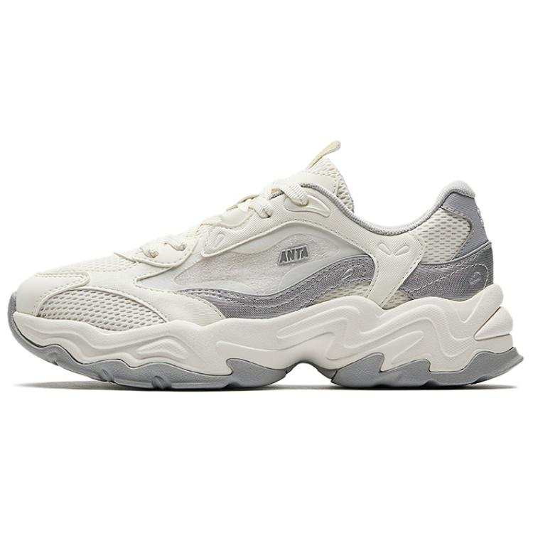 Anta Cushioning Abrasion Resistant Cushioning, Wear Resistant Low top Casual Shoes Women's White Silver