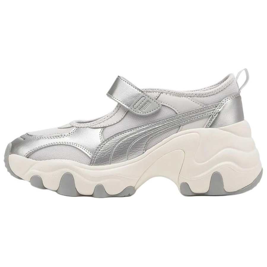 PUMA Pulsar Wedge Low top Casual Shoes Women's Gray Silver