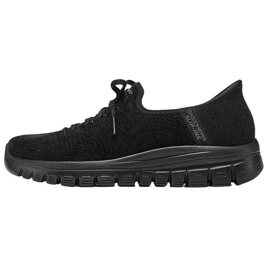Skechers Slip Ins Wear resistant And Lightweight Low top Casual Shoes Women's Black