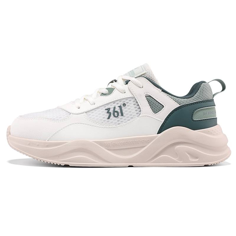 361° Slip Resistant And Breathable Low top Casual Shoes Men's White Green