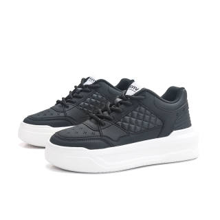 KVIV Height Increasing Abrasion Resistant Breathable Slip Resistant Low top Casual Shoes Unisex Black White