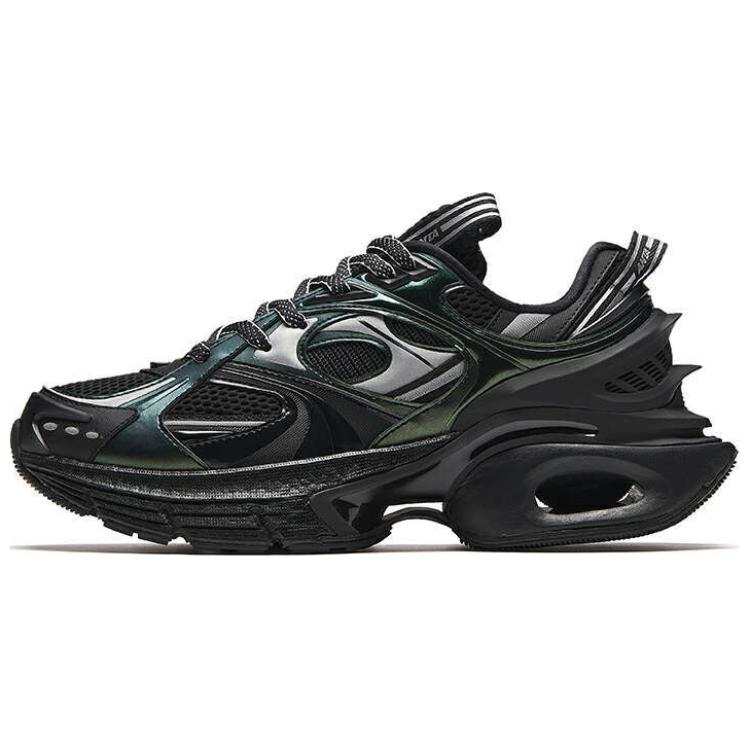 Anta Abrasion Resistant Low top Casual Shoes Men's Black Silver