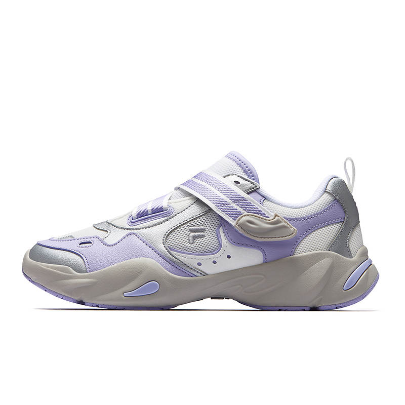 FILA FUSION EVA SLIM Waterdrop Shoes Textile, Synthetic Leather Low top Casual Shoes Women's Gray Purple