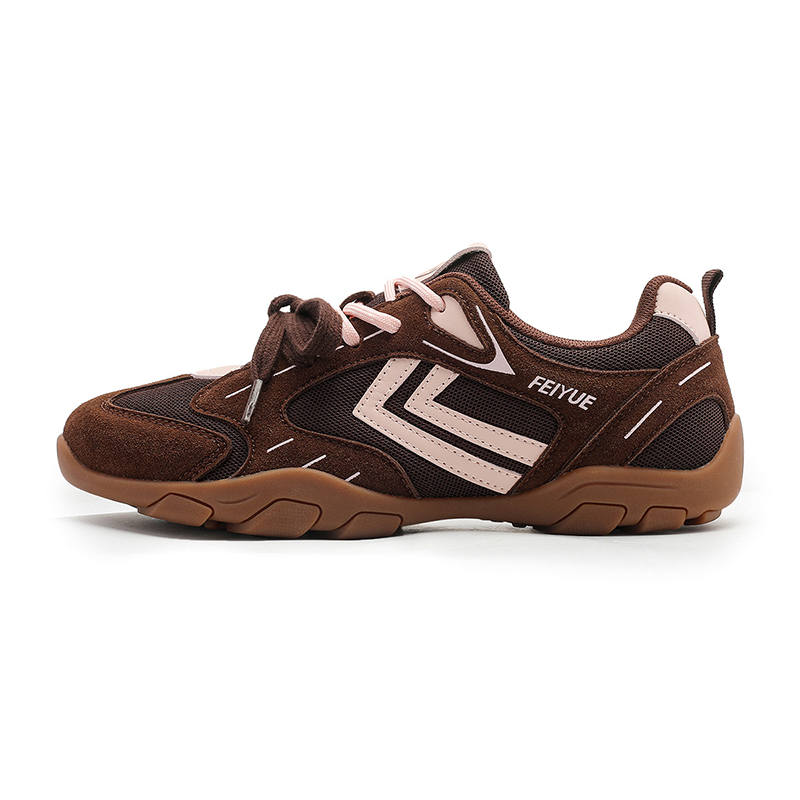 FEIYUE Wear-resistant And Lightweight Low-top Casual Shoes Women's Brown Pink Red
