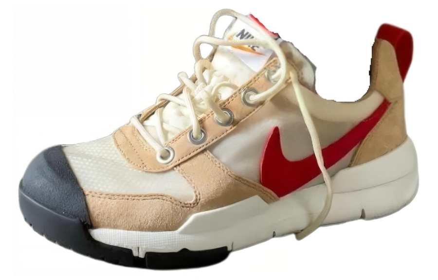 Nike Tom Sachs x Nike Mars Yard Casual Shoes Abrasion Resistant Breathable Low top Casual Shoes Men's Beige Red