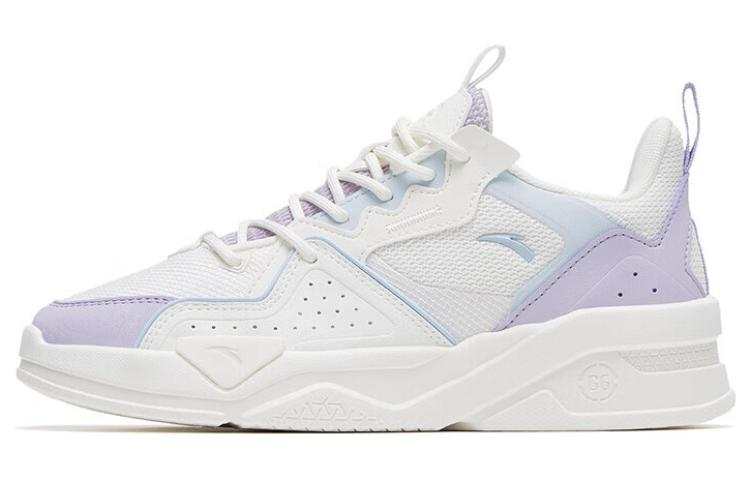 Anta Slip Resistant Abrasion Resistant Low top Sports Casual Shoes Women's White Blue