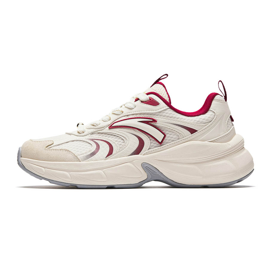Anta Galaxy Slip Resistant Abrasion Resistant Low top Casual Shoes Men's White Red