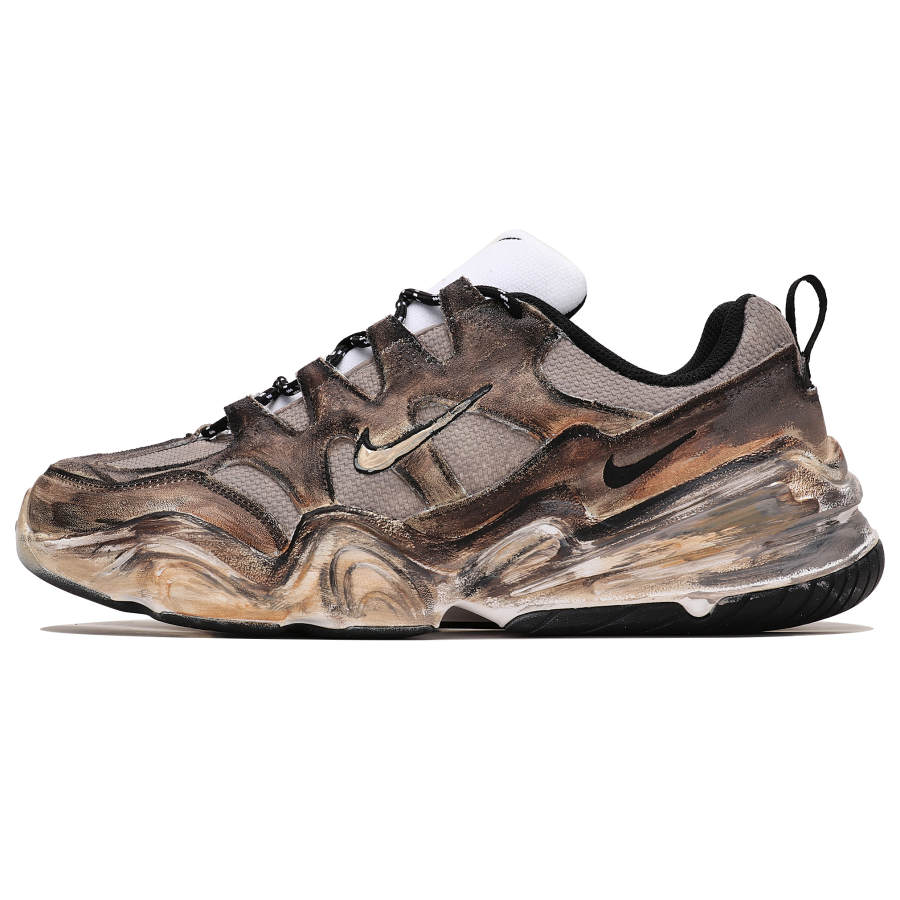Nike Nike Tech Hera Cushioning Abrasion Resistant Cushioning, Wear Resistant Low top Casual Shoes Unisex Yellow Gray