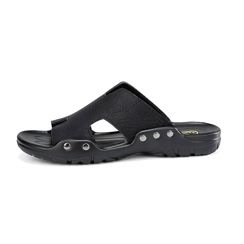 PAIBLOKS Quiet Slip Resistant Abrasion Resistant Slide Slippers Men's