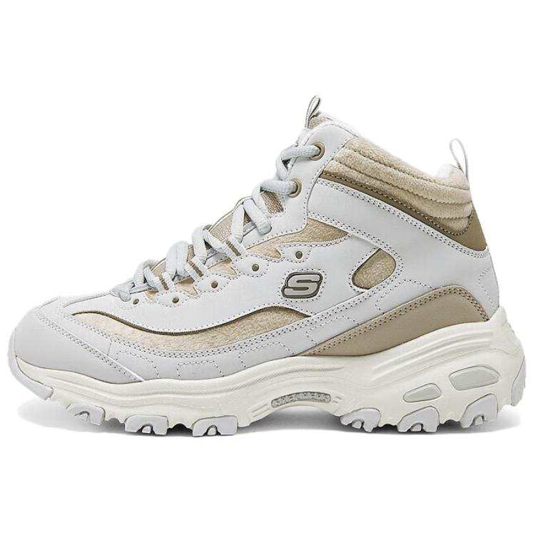 Skechers D'Lites 1.0 Abrasion Resistant Breathable High top Casual Shoes Women's Gray Black