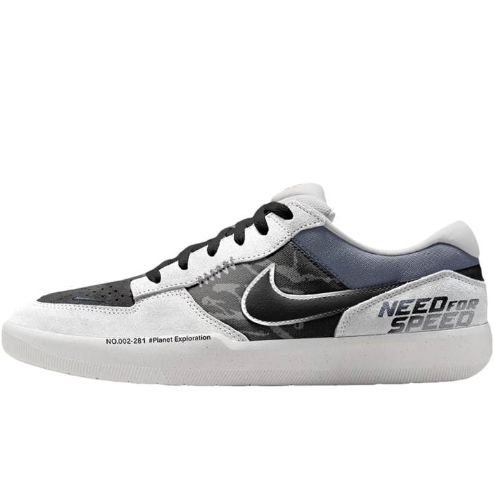 Nike Nike SB Force 58 Speed Shadow Abrasion Resistant Low top Casual Shoes Unisex Black White Gray