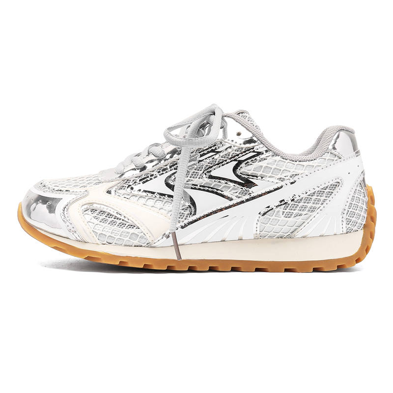 FEIYUE Slip-Resistant Abrasion-Resistant Low-top Casual Shoes Women's Silver