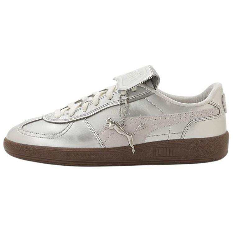 PUMA Emmi x PUMA Palermo PREMIUM Abrasion Resistant Abrasion Resistant Low top Casual Shoes Women's Silver