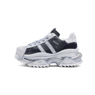 M88M Slip Resistant Cushioning Slip Resistant Cushioning Low top Casual Shoes Unisex Black Silver