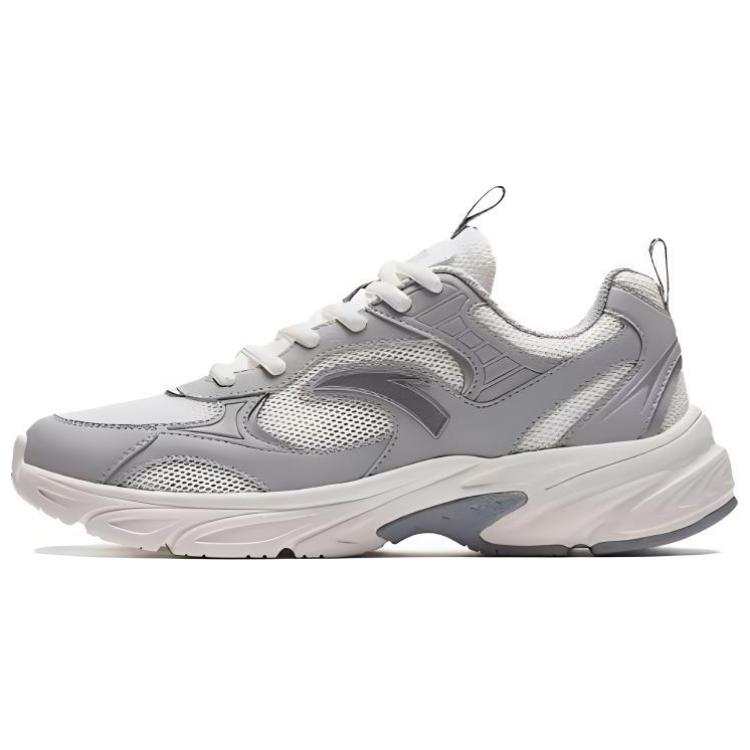 Anta Slip Resistant Abrasion Resistant Slip Resistant Abrasion Resistant Low top Casual Shoes Women's White Gray