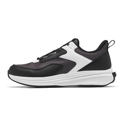 YOUPALI UUPALEE Abrasion Resistant Height Increasing Low top Casual Shoes Unisex Black White