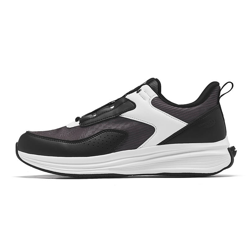 YOUPALI UUPALEE Abrasion Resistant Height Increasing Low top Casual Shoes Unisex Black White