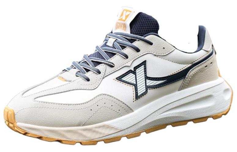 XTEP Cushioning Abrasion Resistant Breathable Low top Casual Shoes Men's White Gray