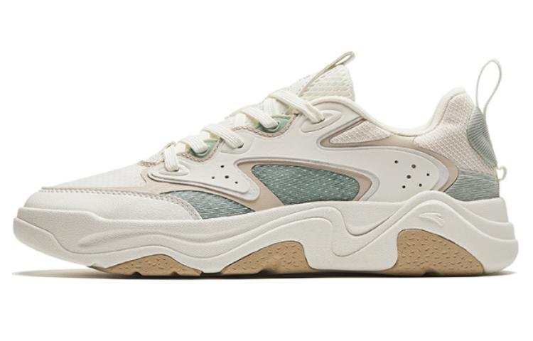Anta Life Collection Back Rise Abrasion Resistant Slip Resistant Low top Casual Shoes Women's White Green