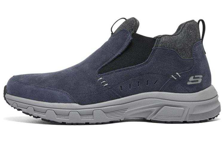 Skechers Casual Textile, Leather Low top Casual Shoes Men's Marine Blue